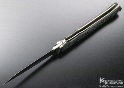 Kansei Matsuno Custom Knife Carbon Fiber Hideout Flipper Linerlock - Image 4