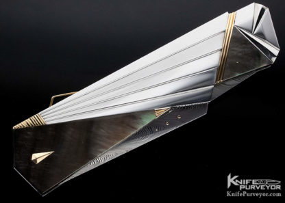 Ken Steigerwalt Custom Knife Art Deco Wedge Tanto Lockback - Image 2