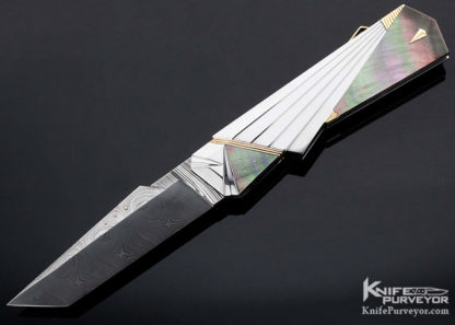 Ken Steigerwalt Custom Knife Art Deco Wedge Tanto Lockback - Image 8