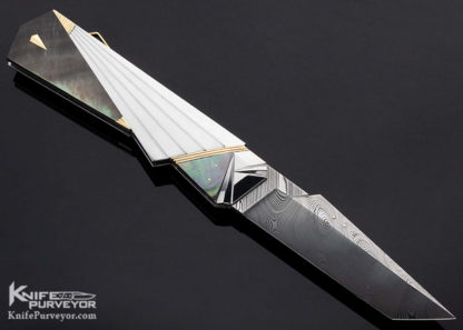Ken Steigerwalt Custom Knife Art Deco Wedge Tanto Lockback