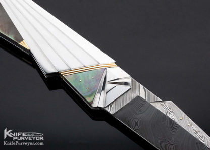 Ken Steigerwalt Custom Knife Art Deco Wedge Tanto Lockback - Image 4