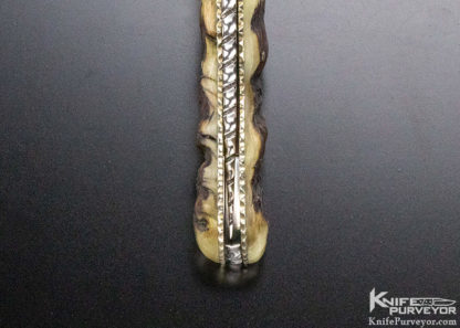 Ken Steigerwalt Custom Knife Fluted Nickle Silver Bolster Rams Horn Lockback - Image 7