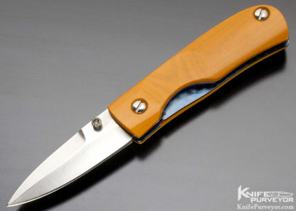 Kevin Hoffman Custom Knife Titanium and Westinghouse Micarta Linerlock - Image 7