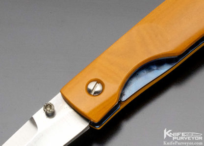 Kevin Hoffman Custom Knife Titanium and Westinghouse Micarta Linerlock - Image 2