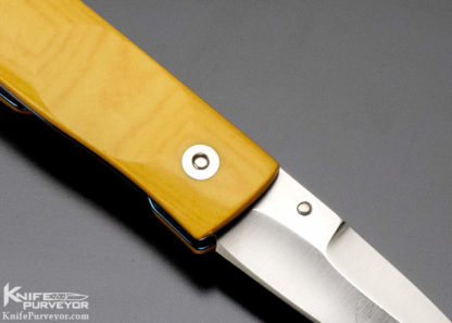 Kevin Hoffman Custom Knife Titanium and Westinghouse Micarta Linerlock - Image 4