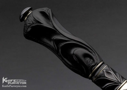 Larry Fuegen Custom Knife Carved Ebony Dagger - Image 4