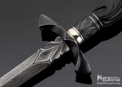 Larry Fuegen Custom Knife Carved Ebony Dagger - Image 2
