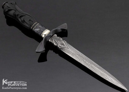 Larry Fuegen Custom Knife Carved Ebony Dagger - Image 3