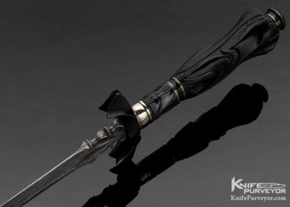 Larry Fuegen Custom Knife Carved Ebony Dagger - Image 5