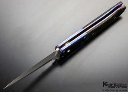 Leon Pittman Custom Knife Anodized Titanium & G-10 Slide Release - Image 8