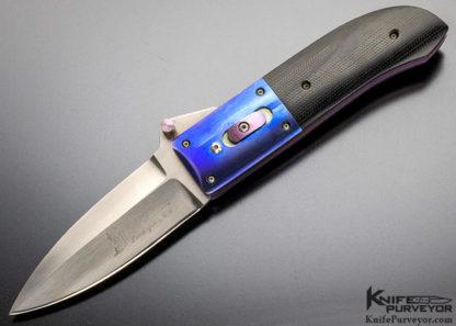 Leon Pittman Custom Knife Anodized Titanium & G-10 Slide Release