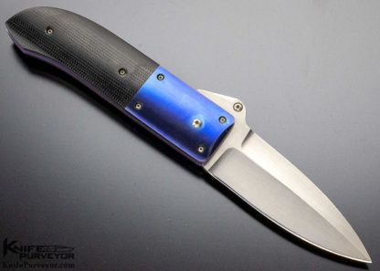 Leon Pittman Custom Knife Anodized Titanium & G-10 Slide Release - Image 5