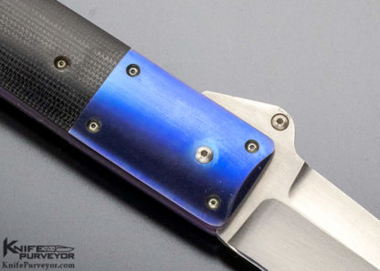 Leon Pittman Custom Knife Anodized Titanium & G-10 Slide Release - Image 7