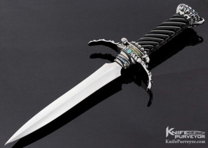 Lloyd Hale Custom Knife Ebony & Abalone Dagger - Image 7