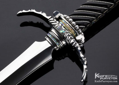 Lloyd Hale Custom Knife Ebony & Abalone Dagger - Image 5