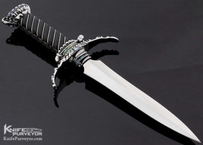 Lloyd Hale Custom Knife Ebony & Abalone Dagger - Image 2