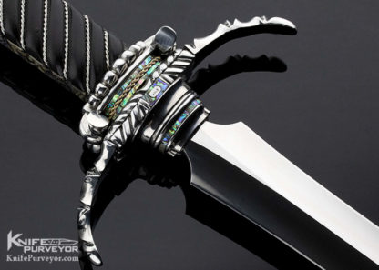 Lloyd Hale Custom Knife Ebony & Abalone Dagger - Image 4