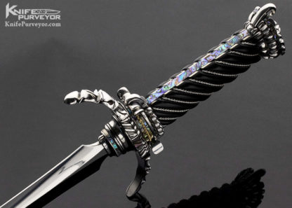 Lloyd Hale Custom Knife Ebony & Abalone Dagger - Image 3