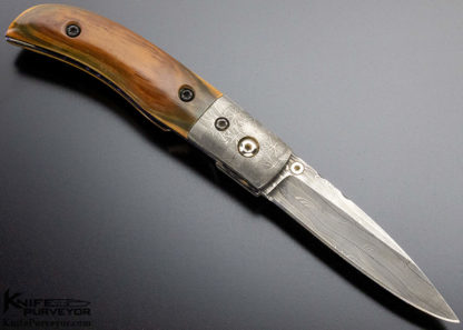 Joe Pardue Custom Knife Mammoth & Damascus Linerlock