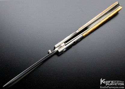 Mel Pardue Custom Knife Jigged Bone Toothpick Linerlock - Image 6