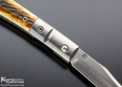 Mel Pardue Custom Knife Jigged Bone Toothpick Linerlock - Image 7