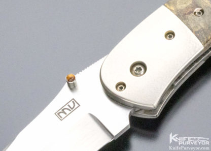 Michael Vagnino Custom Knife Buckeye Burl Journeyman Smith Linerlock - Image 4