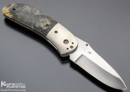 Michael Vagnino Custom Knife Buckeye Burl Journeyman Smith Linerlock - Image 7