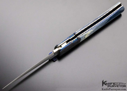 Michael Vagnino M.S. Custom Knife Camel Bone & Damascus Linerlock - Image 3