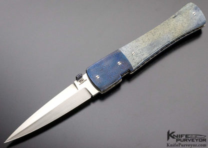 Michael Vagnino M.S. Custom Knife Camel Bone & Damascus Linerlock - Image 7