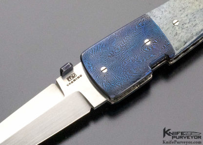 Michael Vagnino M.S. Custom Knife Camel Bone & Damascus Linerlock - Image 5