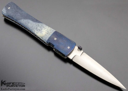 Michael Vagnino M.S. Custom Knife Camel Bone & Damascus Linerlock - Image 2