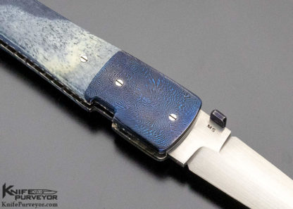 Michael Vagnino M.S. Custom Knife Camel Bone & Damascus Linerlock - Image 6