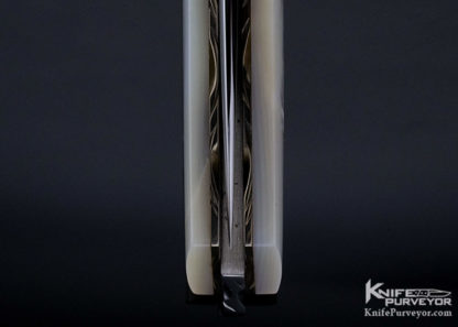 Mike Mercer Custom Knife Mother of Pearl and Mosaic Damascus Linerlock - Image 7