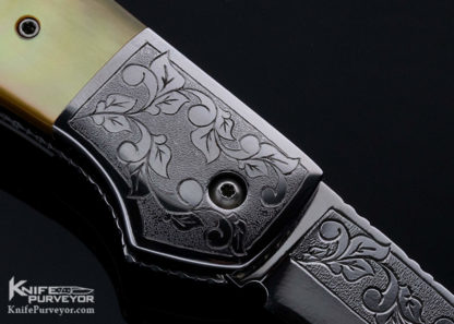 Mike "Whiskers" Allen Custom Knife Sole Authorship Engraved Gold lip Pearl Scale Release - Image 5