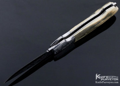 Mike "Whiskers" Allen Custom Knife Sole Authorship Engraved Mastodon Bolster Release Automatic - Image 6