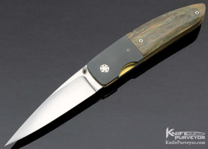 Owen Wood Custom Knife Mastodon Linerlock 10292 Open