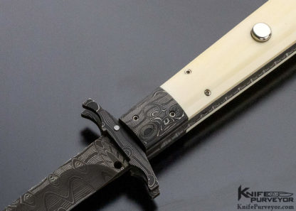 Paul Panak Custom Knife Mammoth and Mike Norris Damascus Auto - Image 3