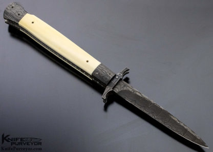Paul Panak Custom Knife Mammoth and Mike Norris Damascus Auto - Image 7