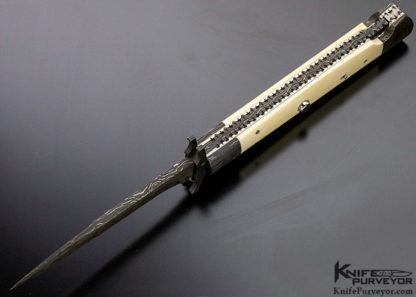 Paul Panak Custom Knife Mammoth and Mike Norris Damascus Auto - Image 2