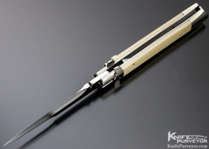 Paul Panak Custom Knife Burn Italian Picklock Auto Mirror Polished - Image 4