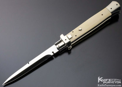 Paul Panak Custom Knife Burn Italian Picklock Auto Mirror Polished - Image 2