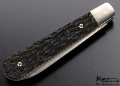 PJ Tomes Custom Knife Single Blade Trapper Jigged Bone Slipjoint - Image 6