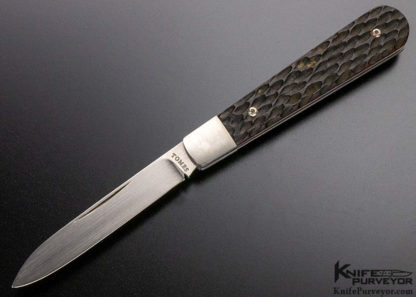 PJ Tomes Custom Knife Single Blade Trapper Jigged Bone Slipjoint - Image 5