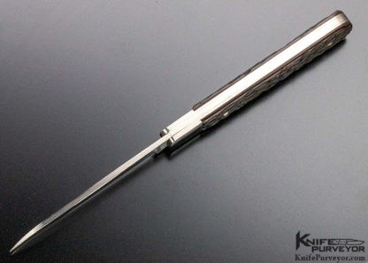 PJ Tomes Custom Knife Single Blade Trapper Jigged Bone Slipjoint - Image 9