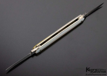 PJ Tomes Custom Knife Mother of Pearl Shell 2 Blade Gent's Slipjoint - Image 5