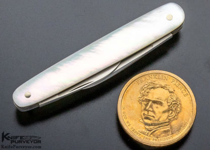 PJ Tomes Custom Knife Mother of Pearl Shell 2 Blade Gent's Slipjoint - Image 6