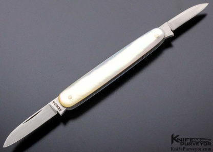 PJ Tomes Custom Knife Mother of Pearl Shell 2 Blade Gent's Slipjoint - Image 4