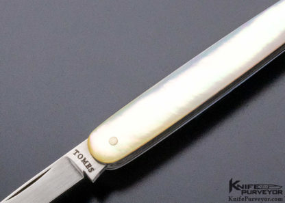PJ Tomes Custom Knife Mother of Pearl Shell 2 Blade Gent's Slipjoint