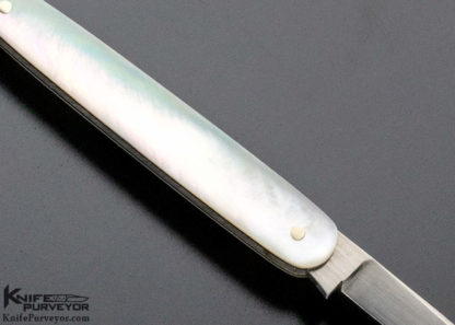 PJ Tomes Custom Knife Mother of Pearl Shell 2 Blade Gent's Slipjoint - Image 2