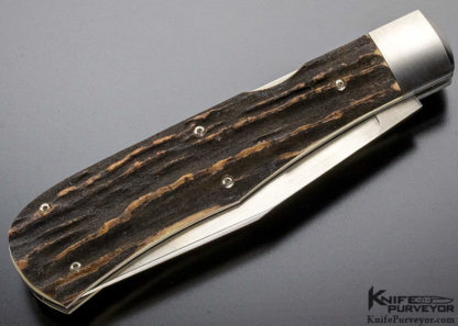 PJ Tomes Custom Knife Single Blade Trapper Jigged Bone Slipjoint - Image 3